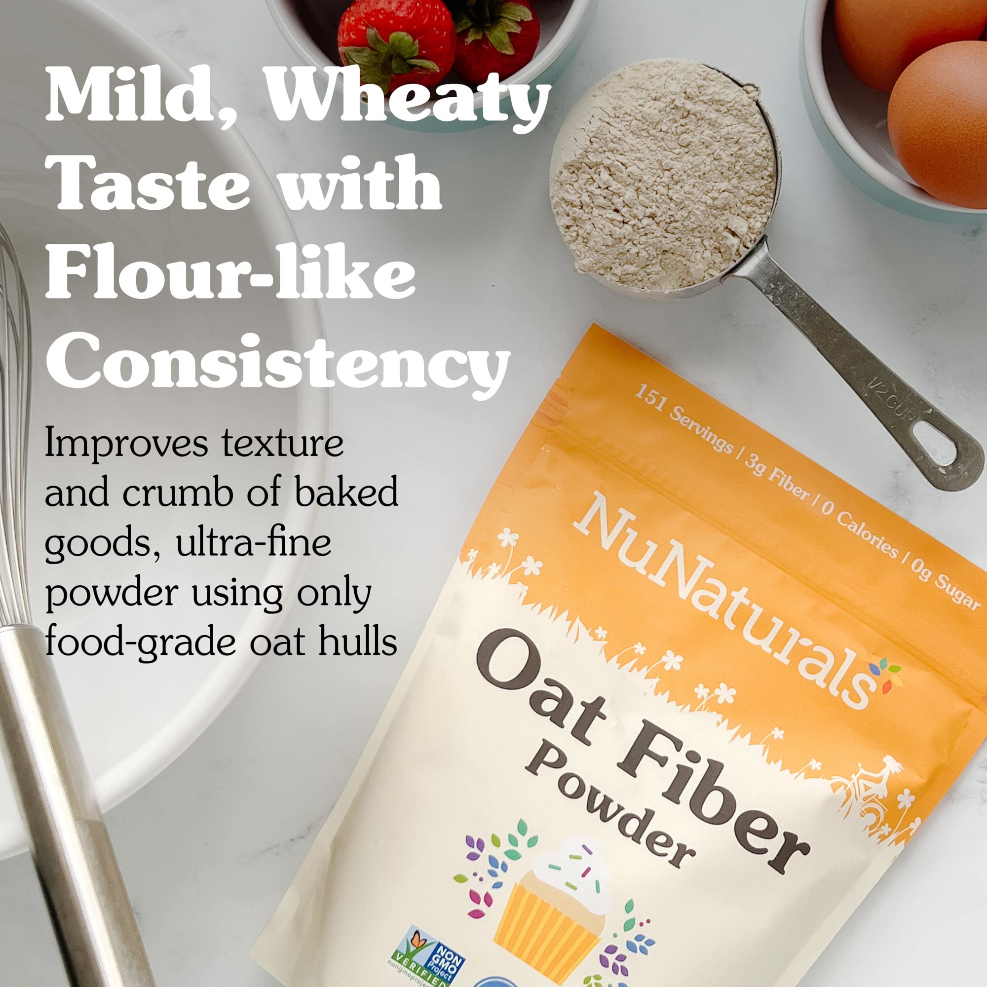 Baked goods prepared with oat fiber powder
