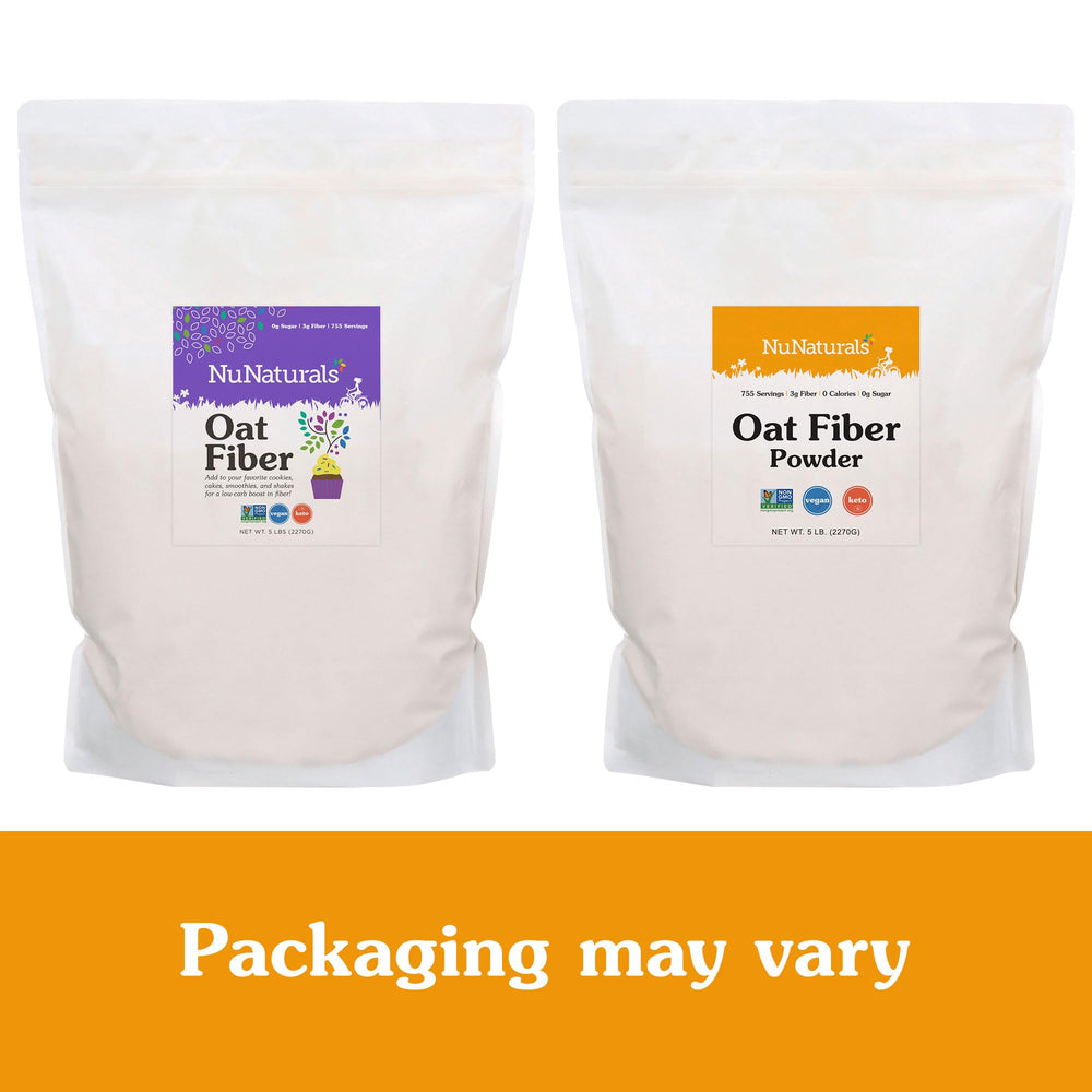 5 lb bag of NuNaturals Oat Fiber Powder