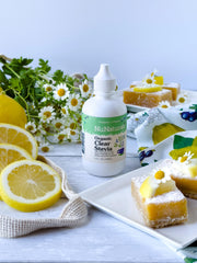 Ingredient highlights: natural stevia extract, grain alcohol, glycerin