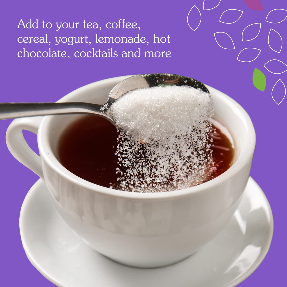 White Stevia Powder added to a cup of coffee