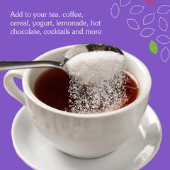 White Stevia Powder added to a cup of coffee