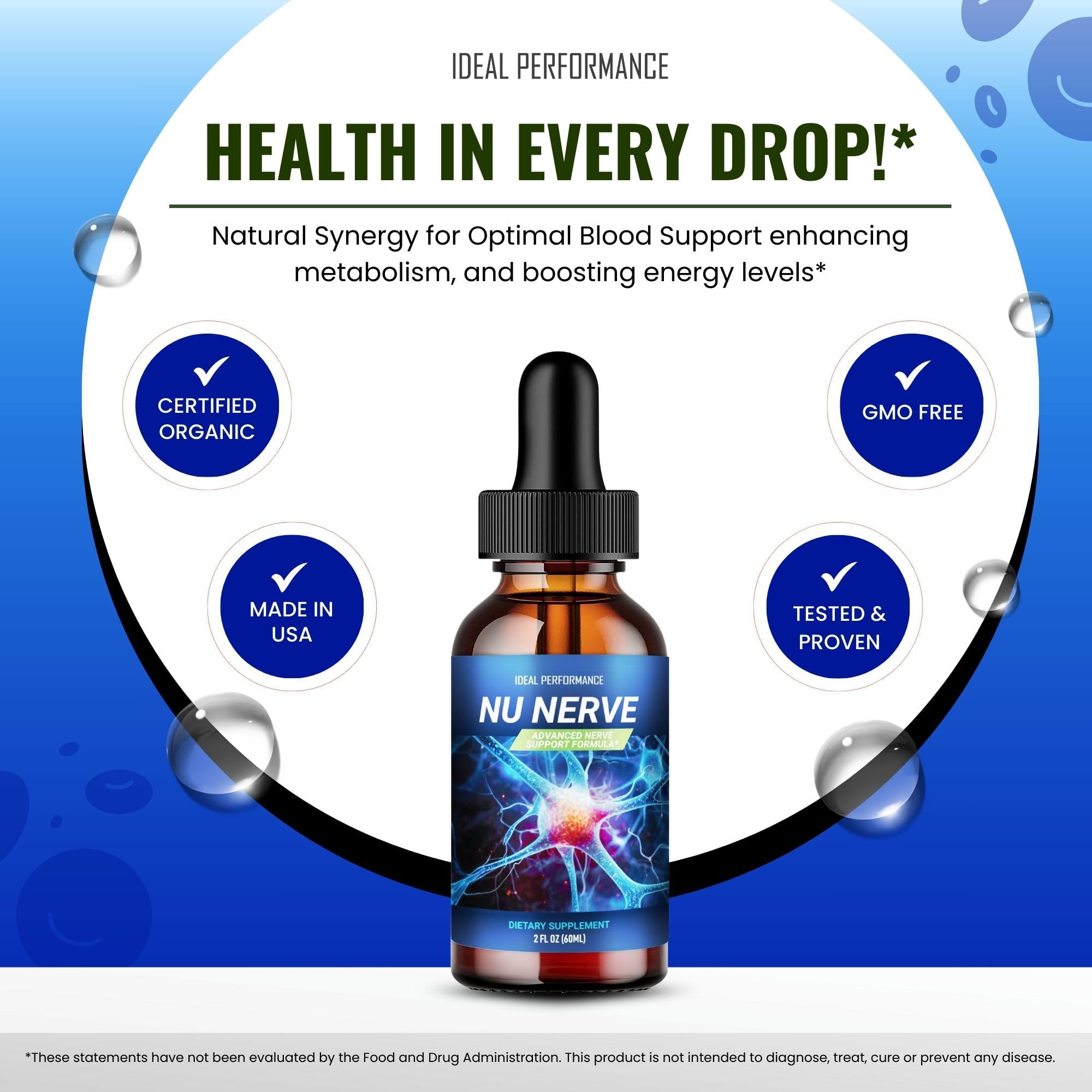 Maximum strength Nu Nerve Drops packaging
