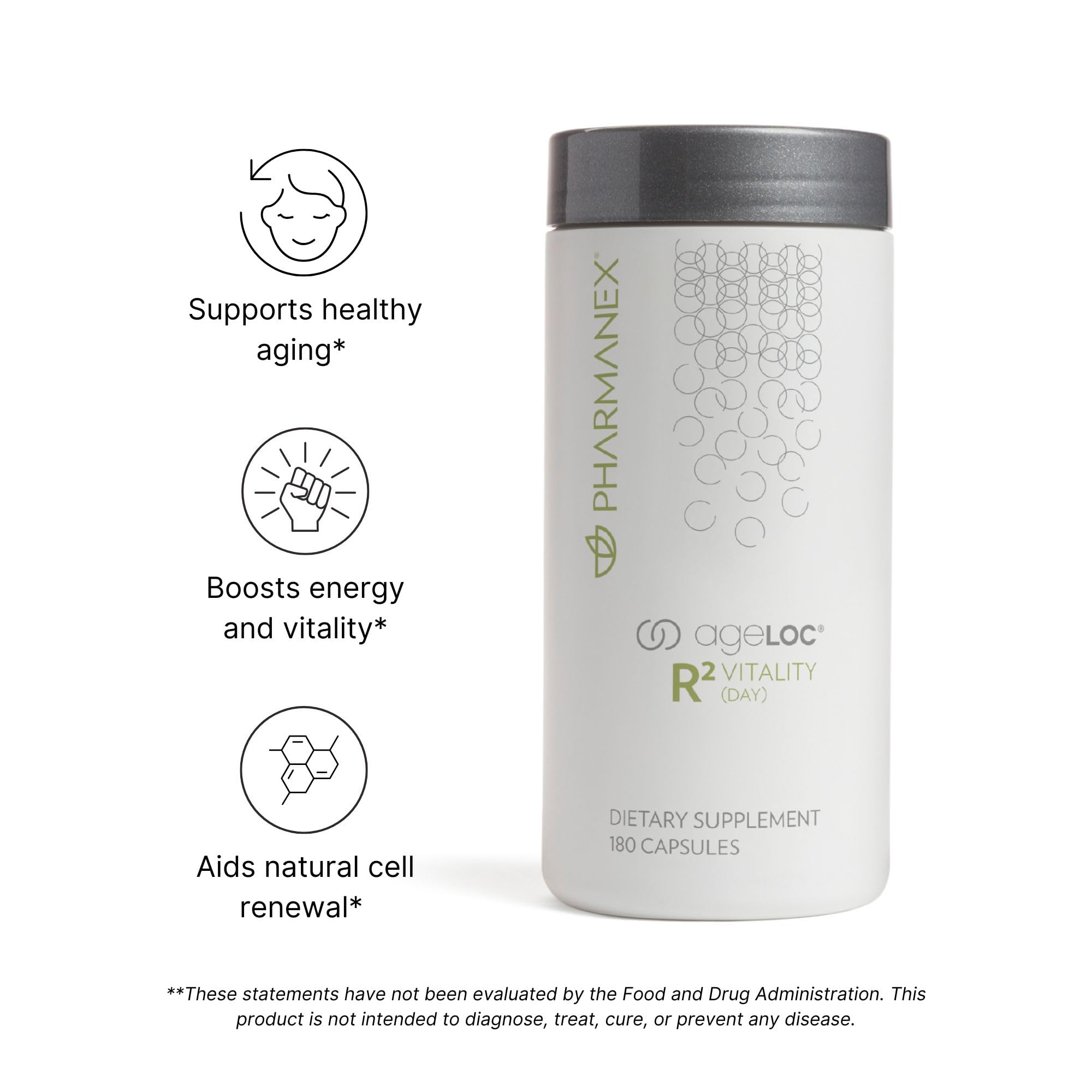 Close-up of ageLOC R2 Day ingredient label