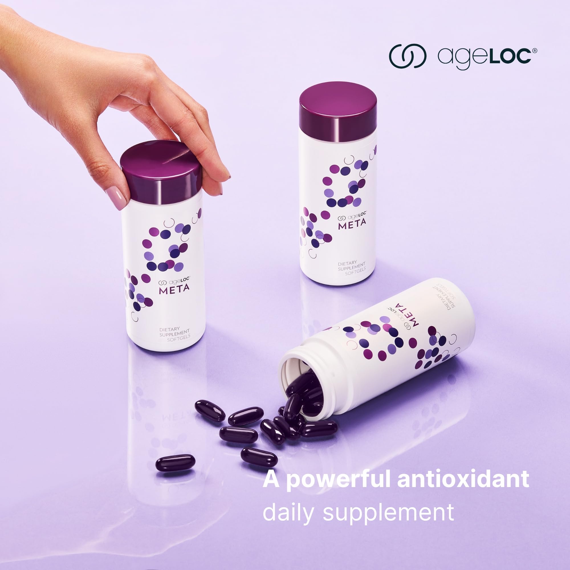 Close-up of four soft gel capsules representing daily dosage