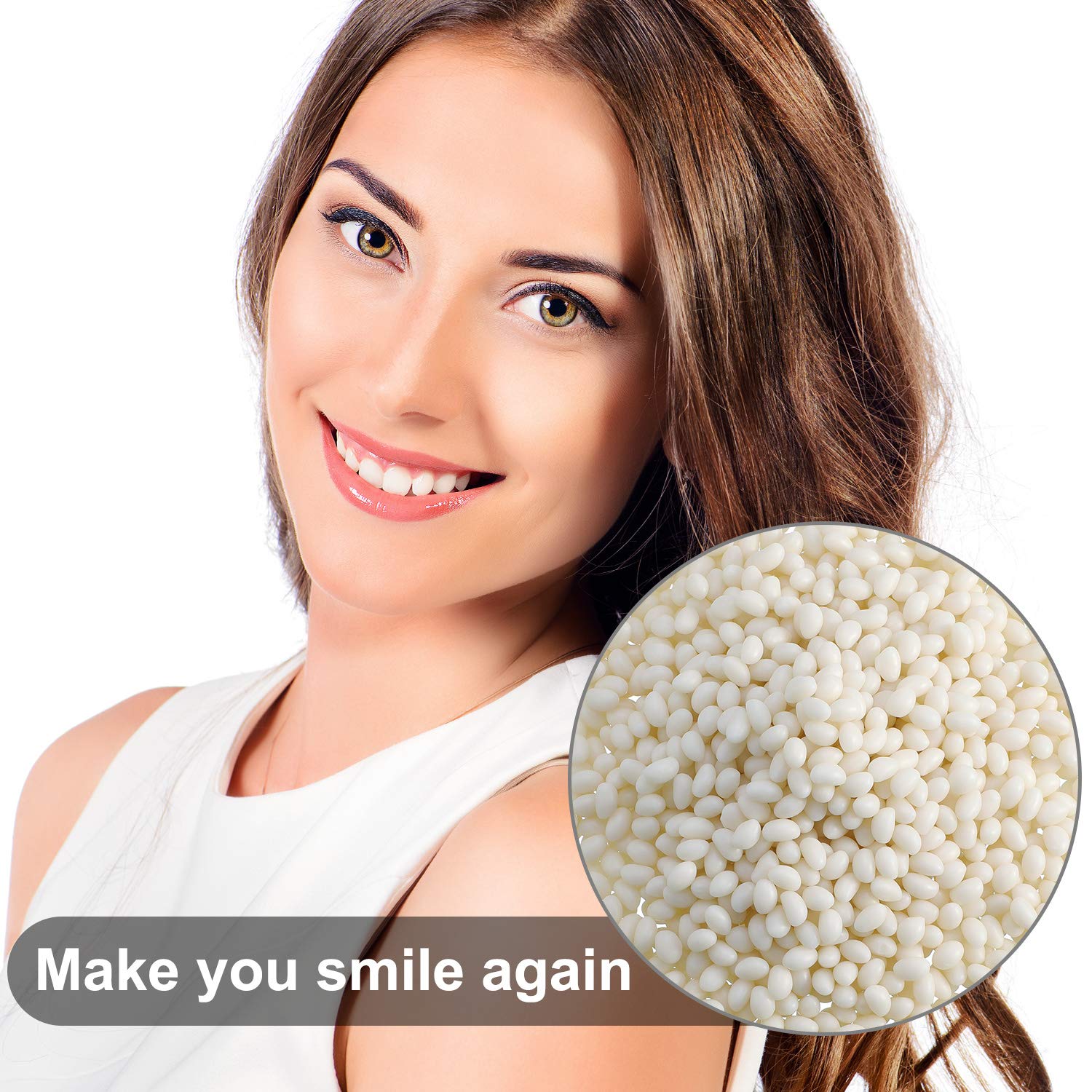 Shaped tooth filler placed to fill a missing area for Halloween makeup