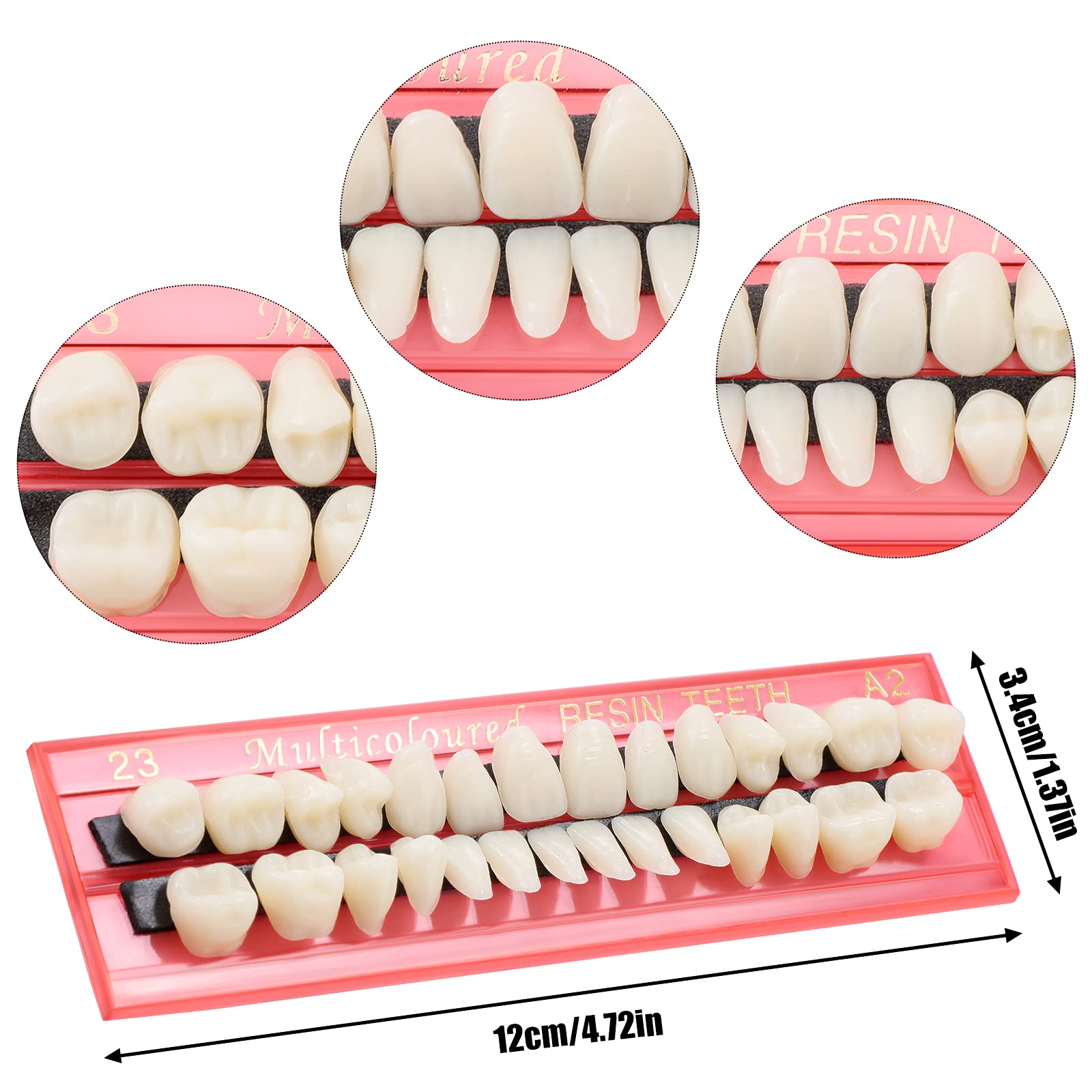 Teeth pieces laid out for easy selection