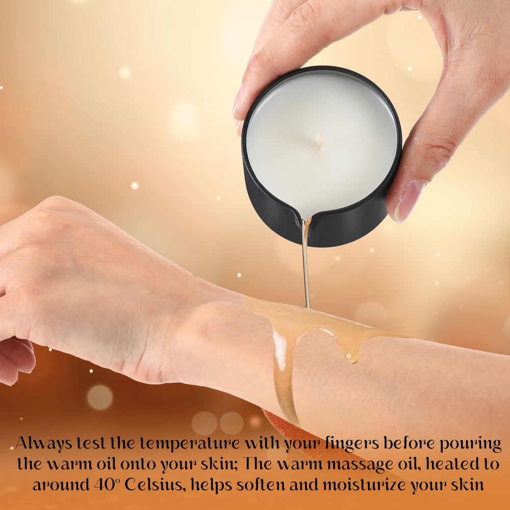 Caramel whiskey scented massage oil candle