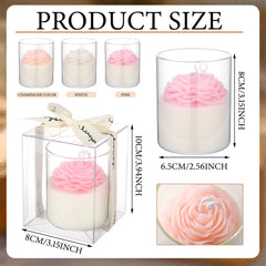 Nuanchu rose-shaped flower candle showcases romantic wedding ambiance.