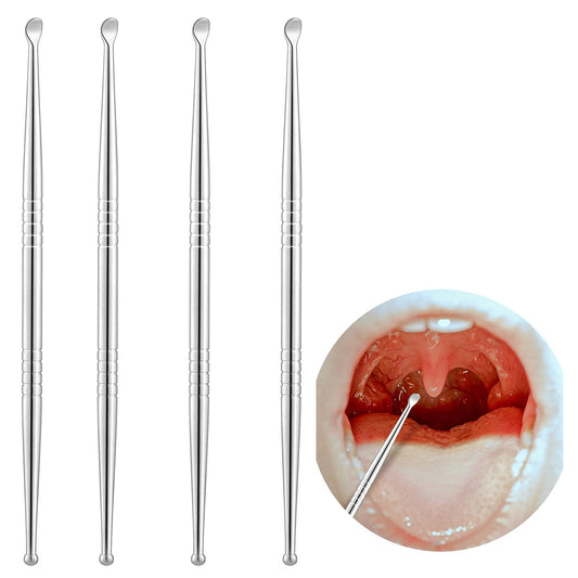 Nuanchu 4-piece stainless steel tonsil stone removal tools set