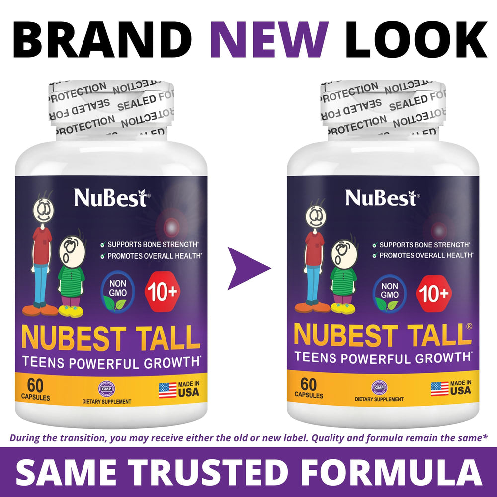Packaging and product details for NuBest Tall 10+
