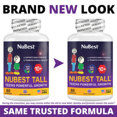 Packaging and product details for NuBest Tall 10+