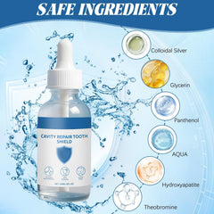 Nano-hydroxyapatite enamel repair concept illustration