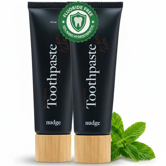 Front view of Nudge Nano Hydroxyapatite Toothpaste Pack of 2