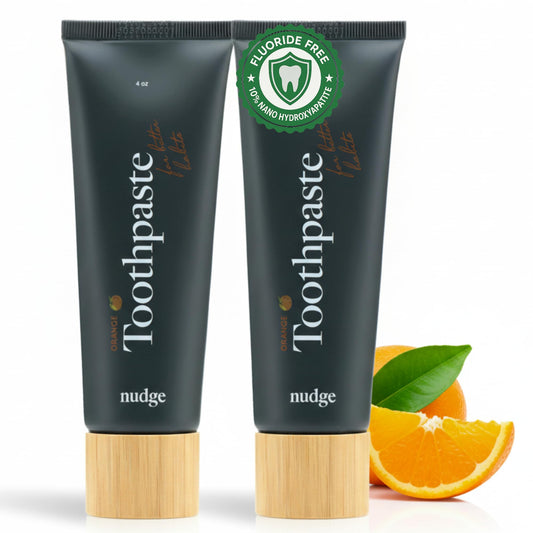 Nudge Orange Nano Hydroxyapatite Toothpaste tube front view
