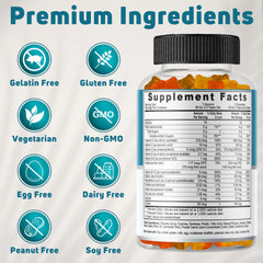 Non-GMO badge on NUELATION kids multivitamin gummies