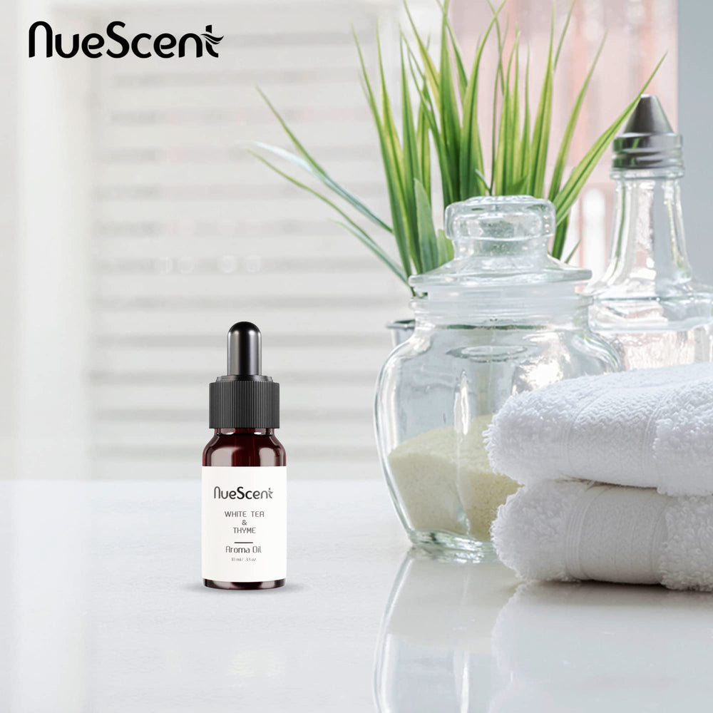NueScent vegan-certified label on packaging signals clean ingredients and ethics.