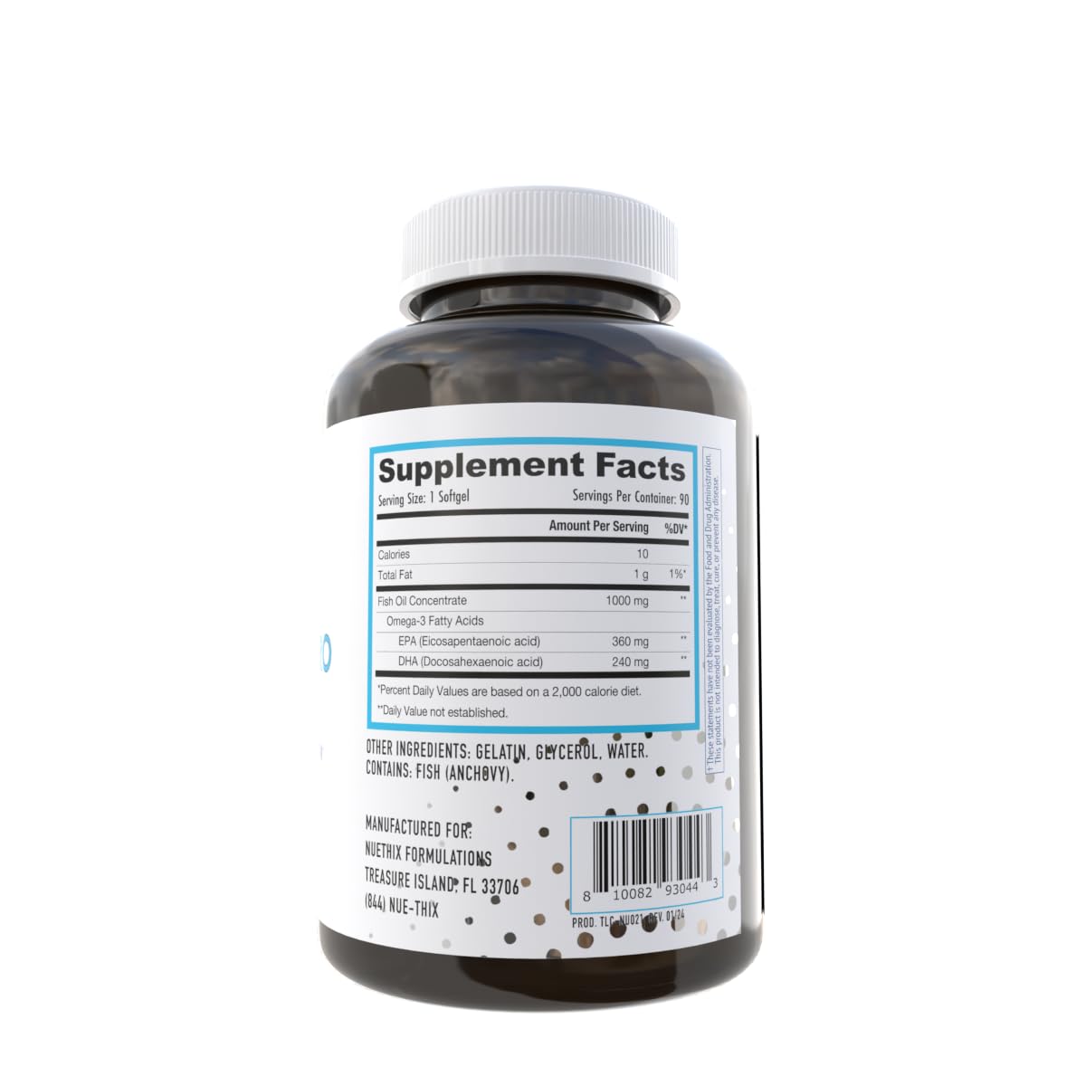 Close-up of softgel fish oil capsules