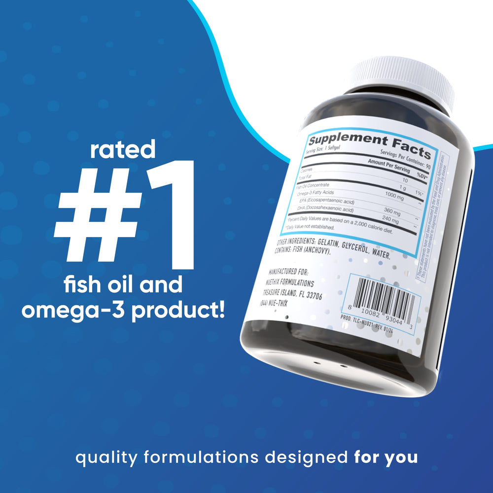 Supplement facts panel showing EPA and DHA amounts