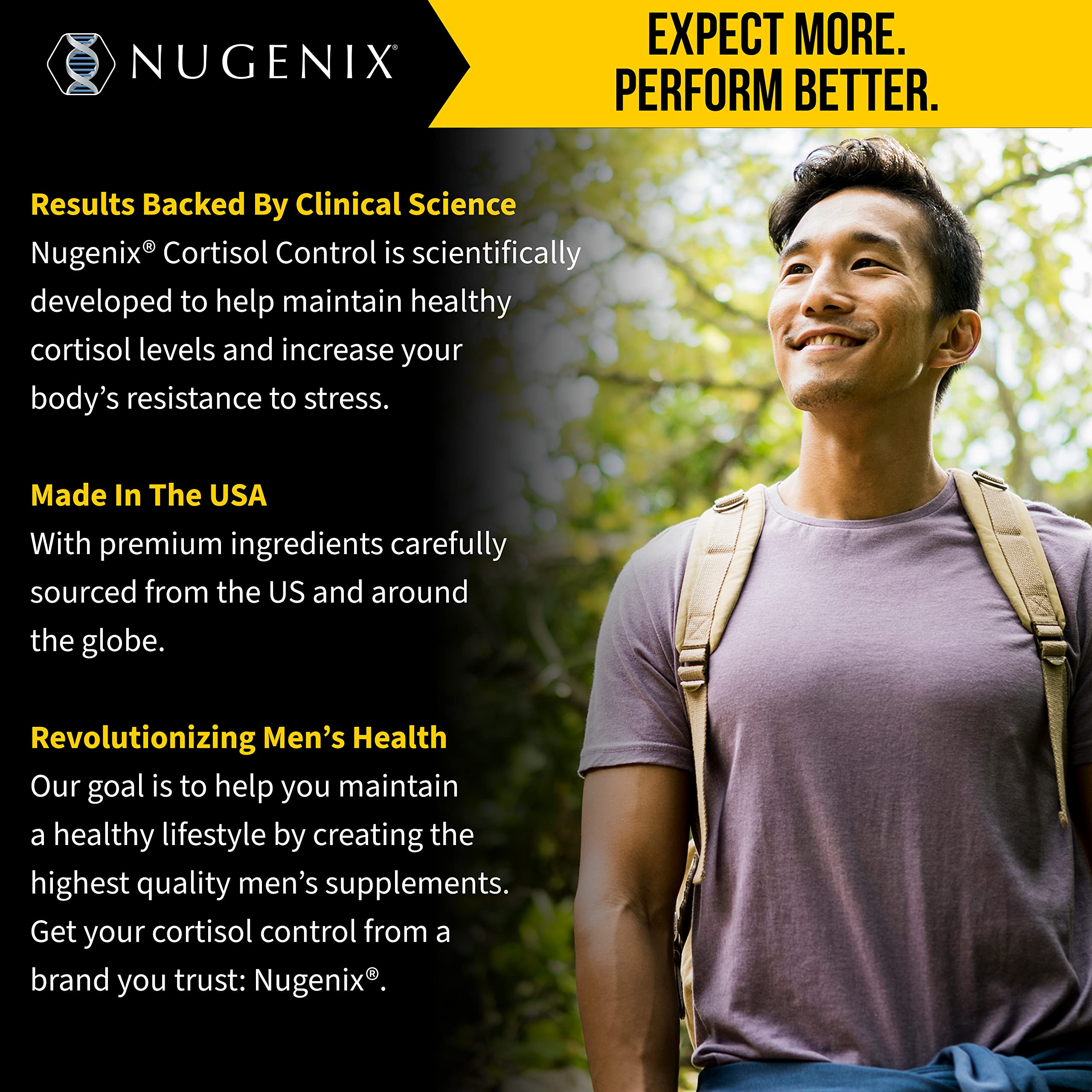 Nugenix Cortisol Control label close-up