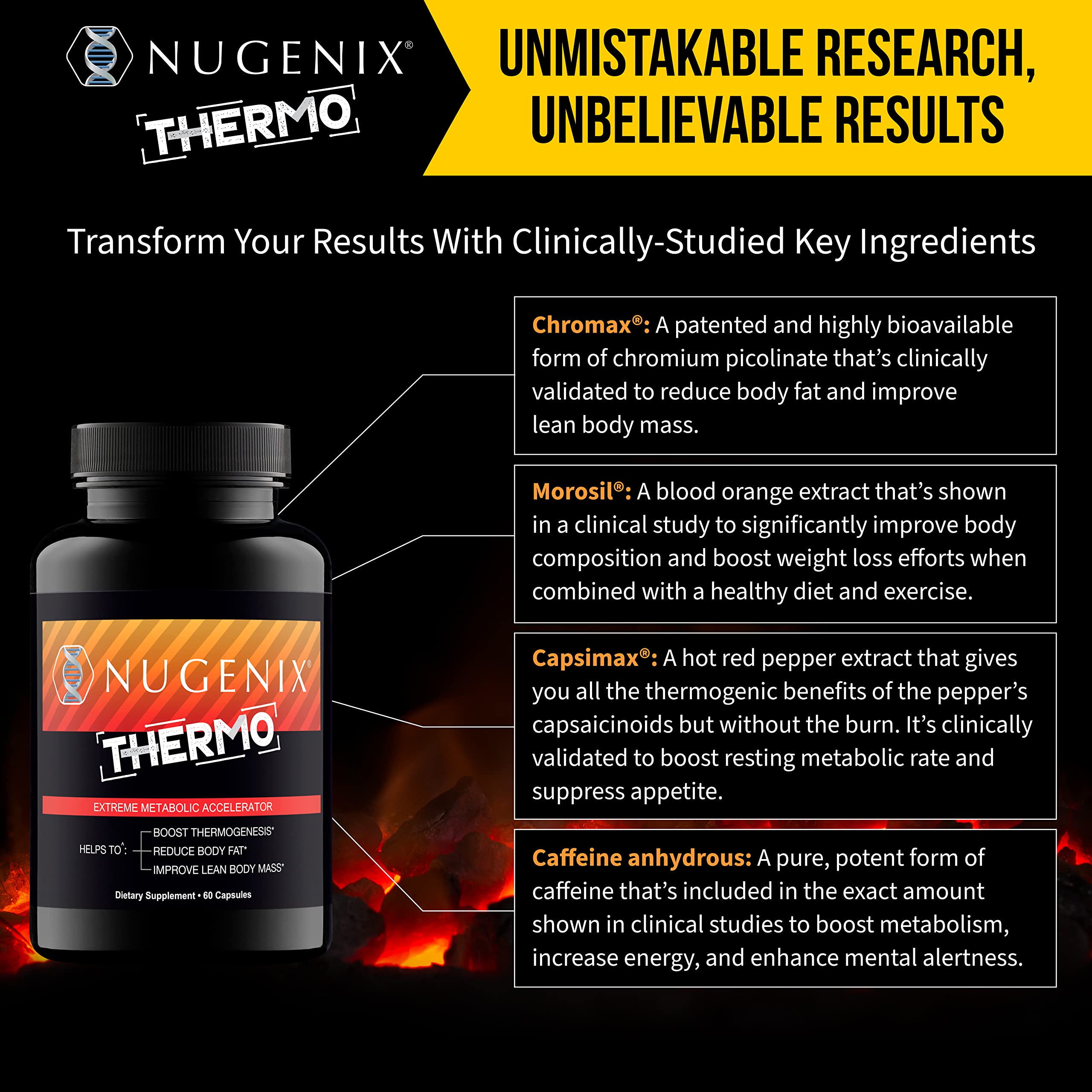 Nugenix Thermo bottle beside a glass and gym gear for active use