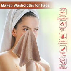 NUGILLA makeup remover cloth laid flat to show 12x12 inch size and generous surface