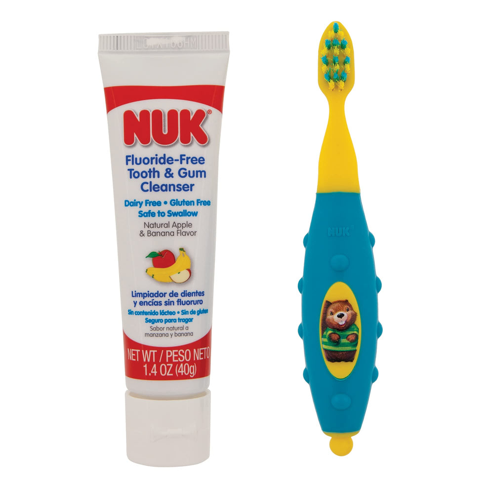 NUK toddler toothbrush and cleanser set