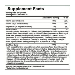 Nukupuns Soursop Capsules label close-up highlighting vegan and non-GMO branding