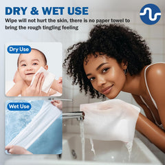Nuline Medical deep-cleanse towel removes makeup and oil for refreshed skin.