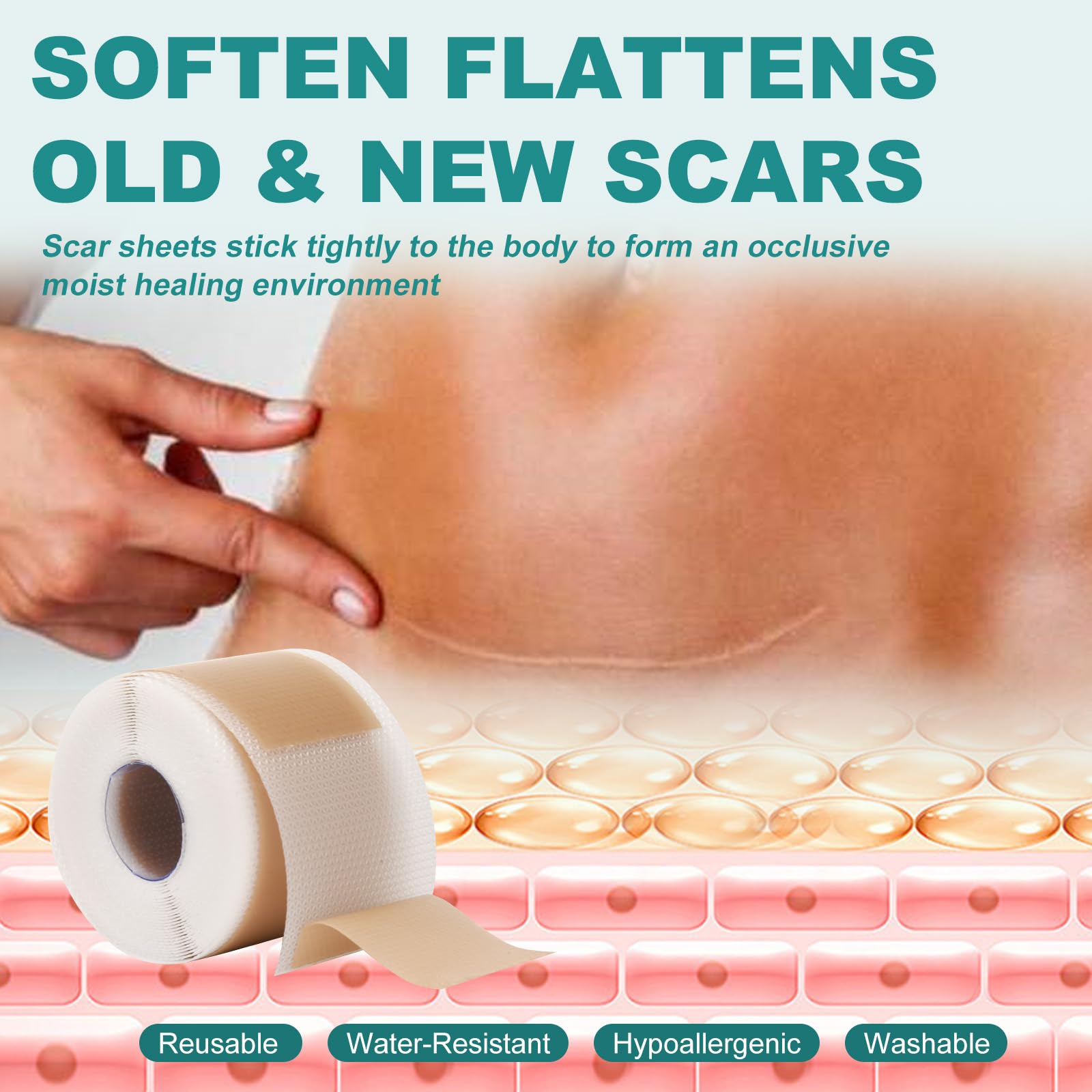 Nullam silicone scar patches washed and reused—durable, cost-effective scar care option.