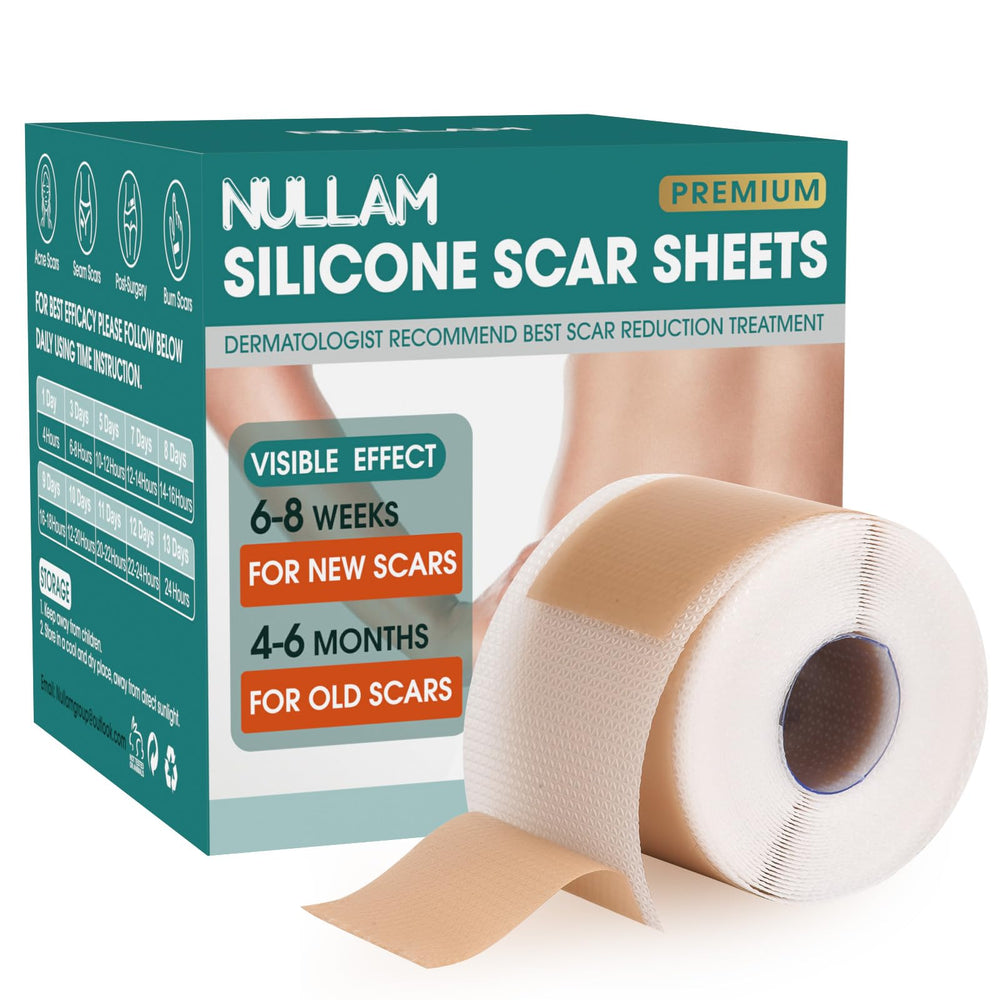 Nullam silicone scar sheets roll—ultra-thin and discreet for smoother scar texture.