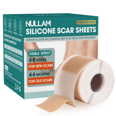 Nullam silicone scar sheets roll—ultra-thin and discreet for smoother scar texture.