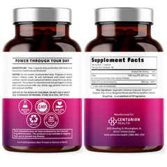 Close-up of methylated B12 and folate ingredients in the supplement