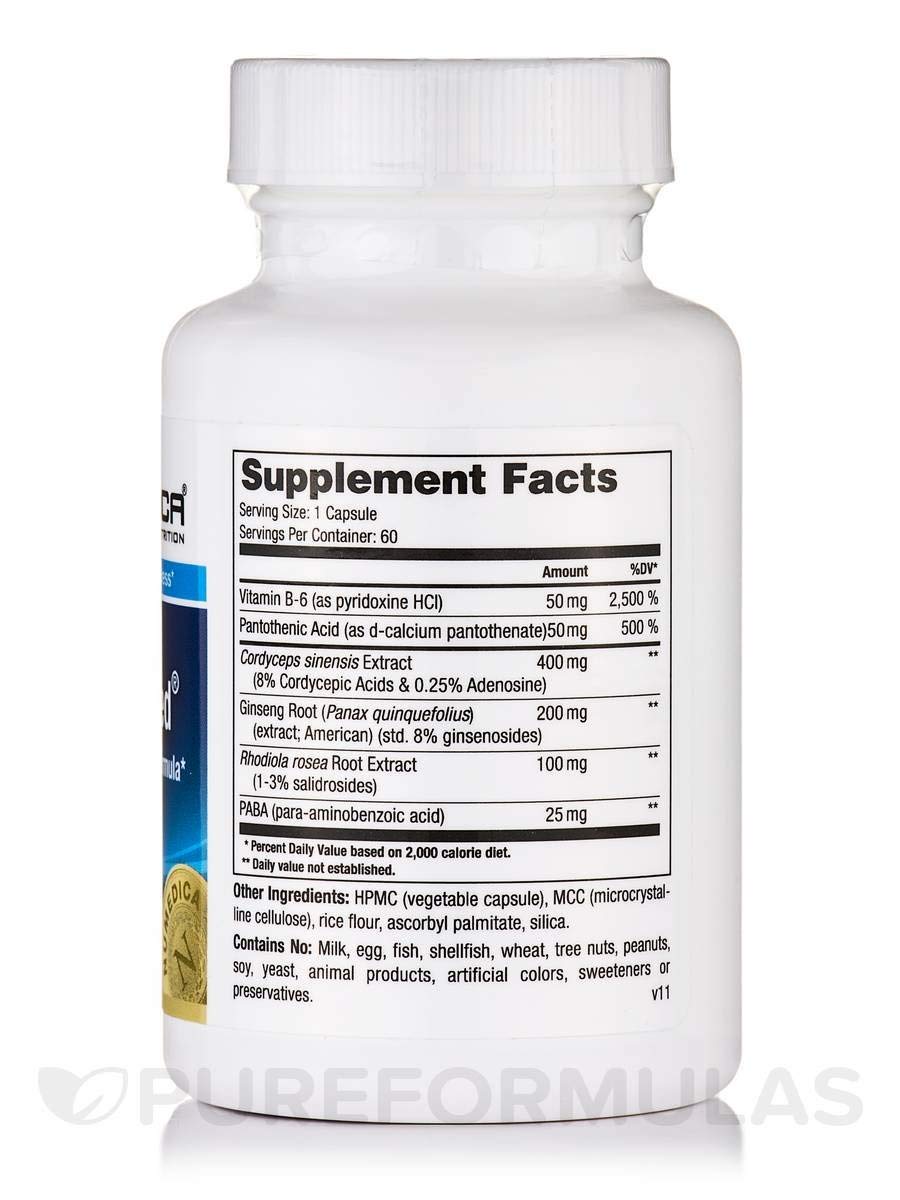 Numedica Adrenamed 60 Vegetable Capsules bottle side view