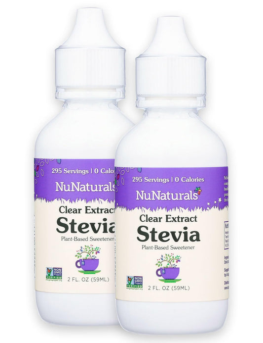 Hero image of NuNaturals NuStevia clear extract bottle (2 oz, 2 pack, plastic)