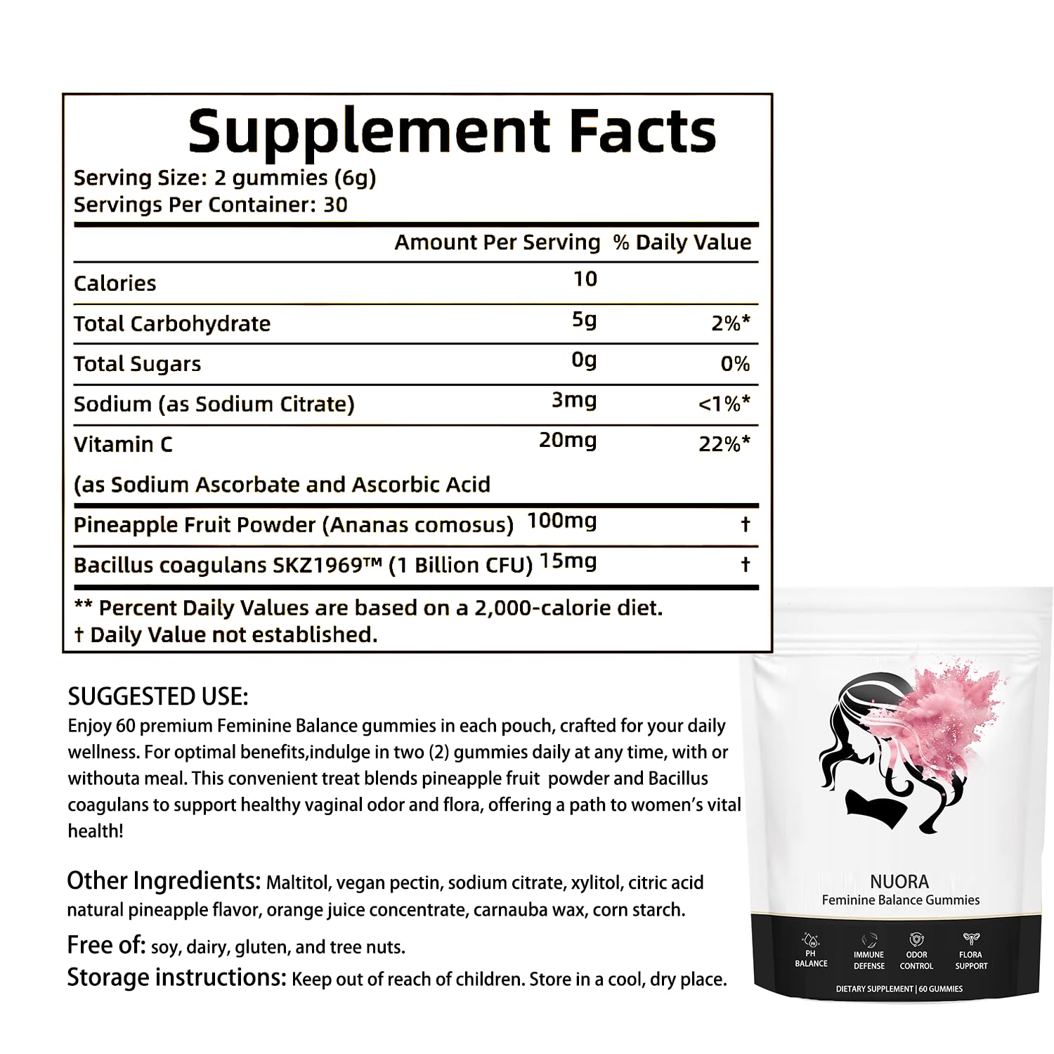 Gommes Nuora vitamine C – soutien immunitaire et énergie légère.