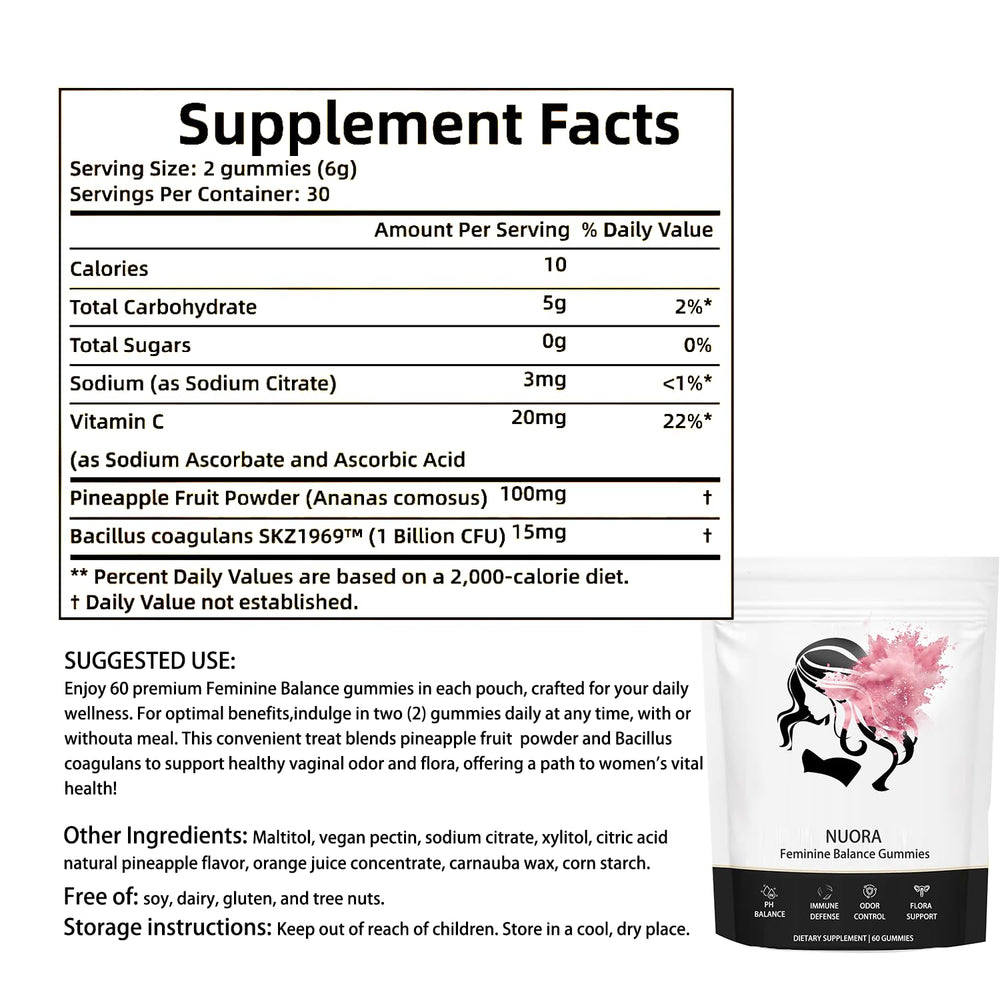 Gommes Nuora vitamine C – soutien immunitaire et énergie légère.
