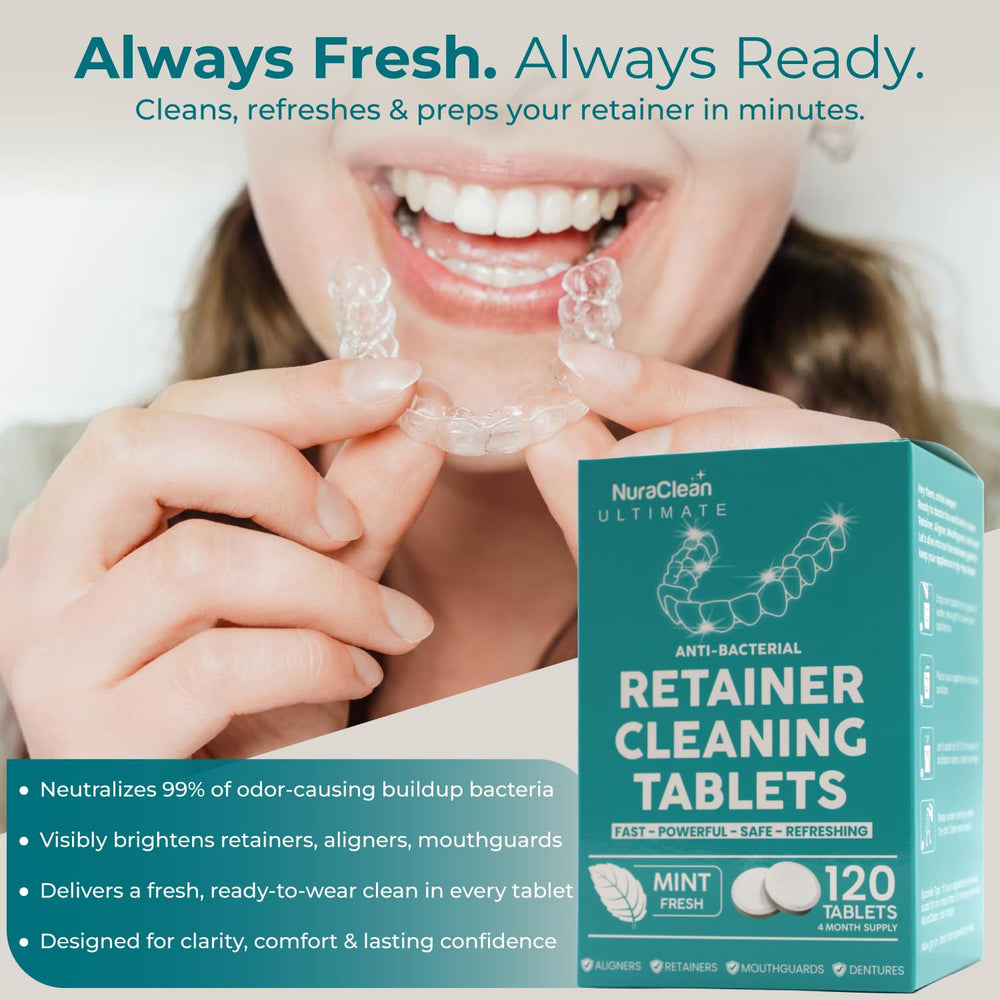 NuraClean Ultimate tablets for dentures cleaning