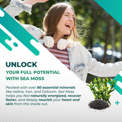 Nurafuse Sea Moss capsules bottle with 150 capsules