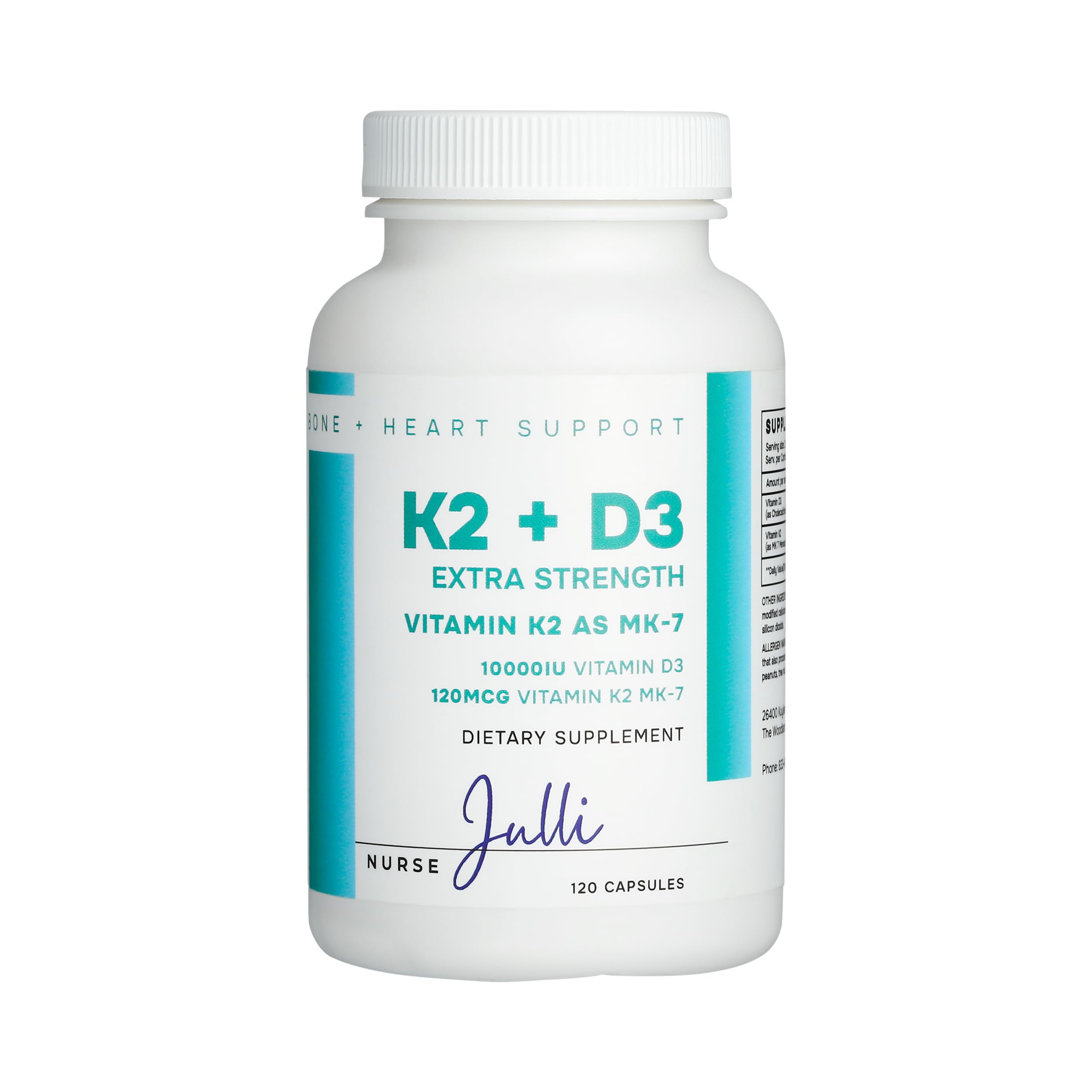 Nurse Julli bottle with dosage information