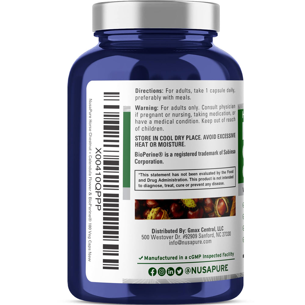 Capsules of NusaPure Horse Chestnut 20:1 extract