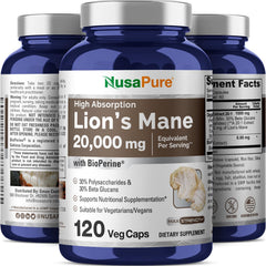 Organic Lion's Mane extract packaging