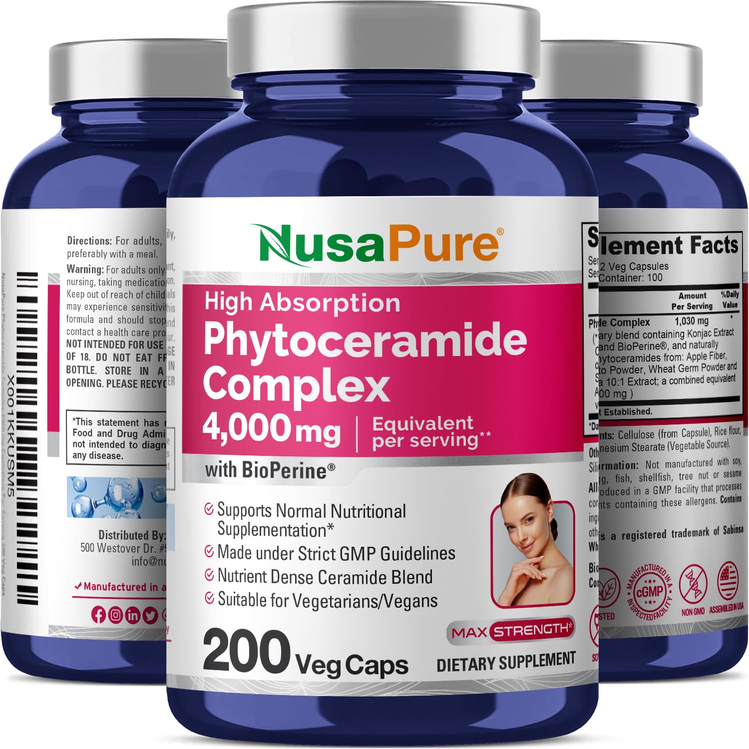 Soy-free vegetarian formula of NusaPure Phytoceramide Complex