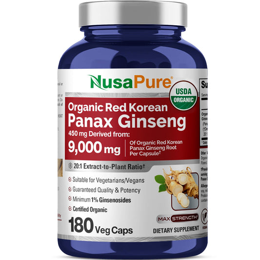 NusaPure Red Korean Panax Ginseng bottle with 20:1 extract