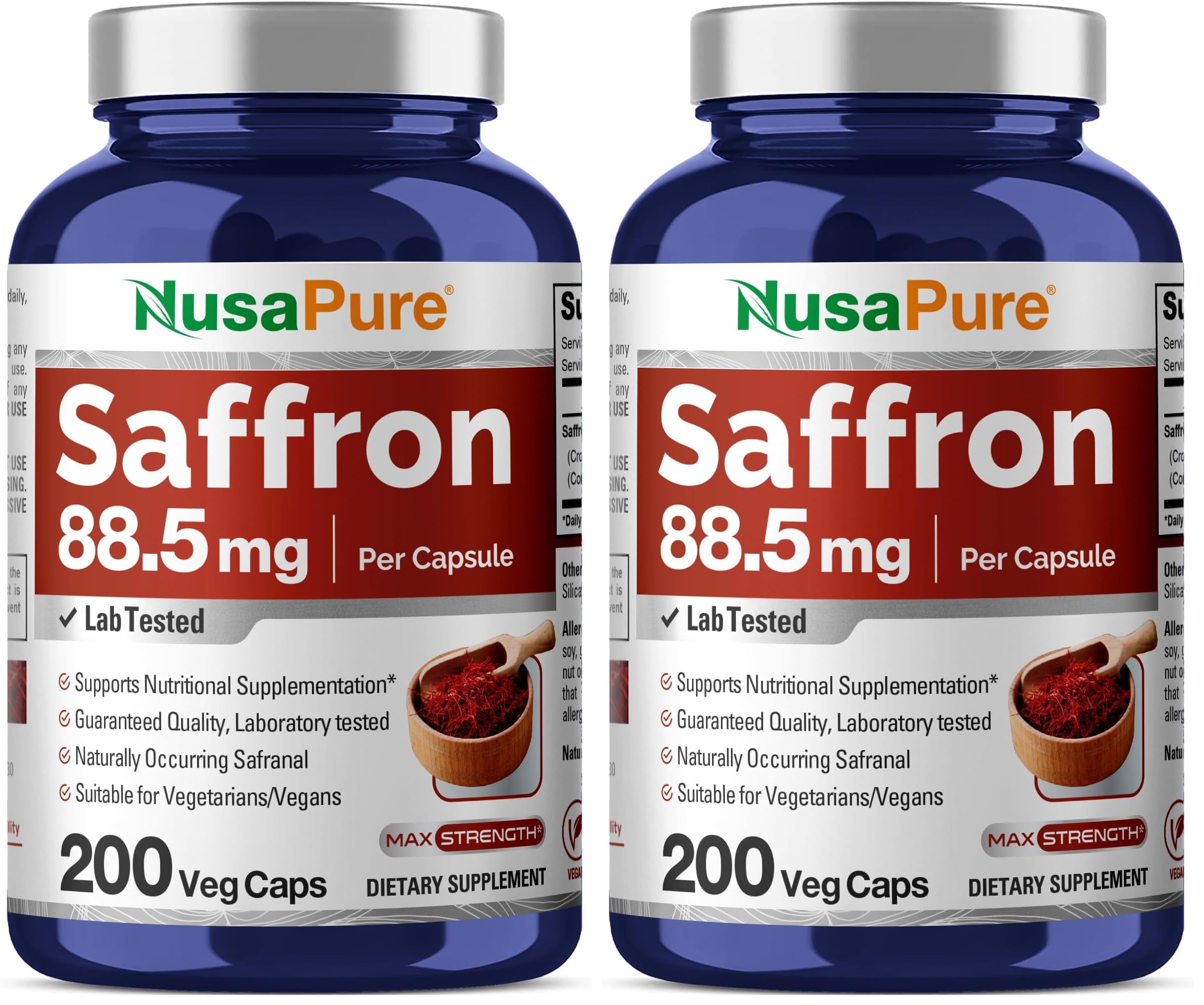 NusaPure Saffron Extract bottle front label