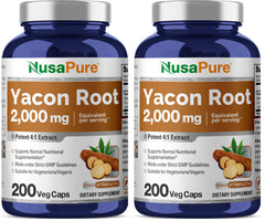 NusaPure Yacon Root Extract 2000mg bottle and label
