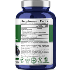 Close-up of NusaPure Acai Berry 50:1 Extract capsules