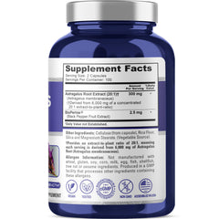 NusaPure Astragalus 20:1 extract back label