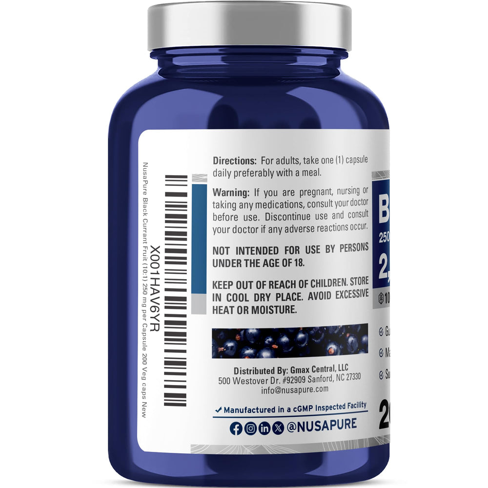 NusaPure Black Currant 10:1 Extract ingredients