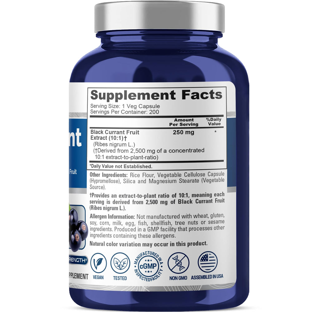 NusaPure Black Currant 10:1 Extract label close up