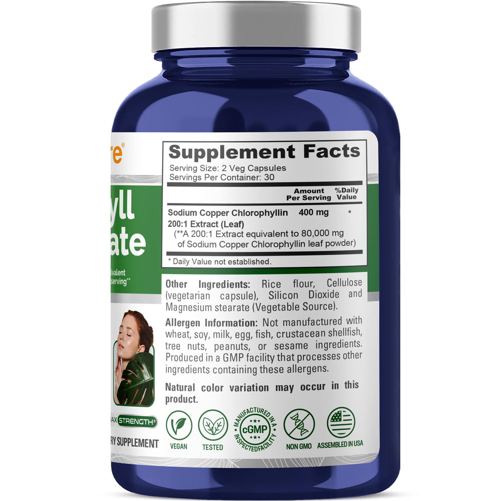 Close-up of label showing 80,000 mg per serving